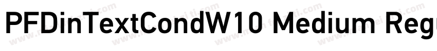 PFDinTextCondW10 Medium Regular字体转换
